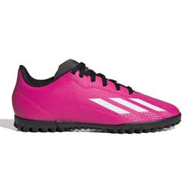 Chuteira Adidas X Speedportal.4 Tf Jr GZ2446 rosa rosas e roxos