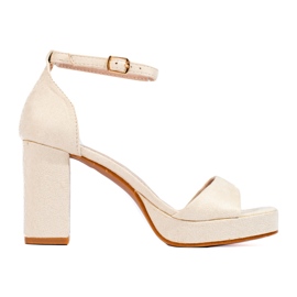 W. Potocki Sandálias bege femininas no posto Potocki