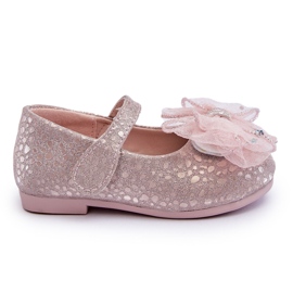 Bailarinas Infantis Com Laço E Velcro Glitter Rosa Elisa Elisa prata