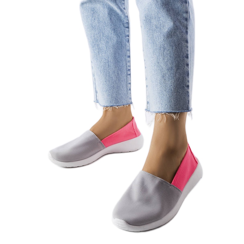 Inna Tênis slip-on rosa e cinza, Winding