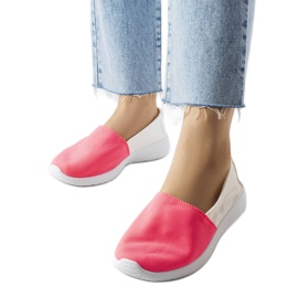Inna Tênis slip-on branco e rosa Winding