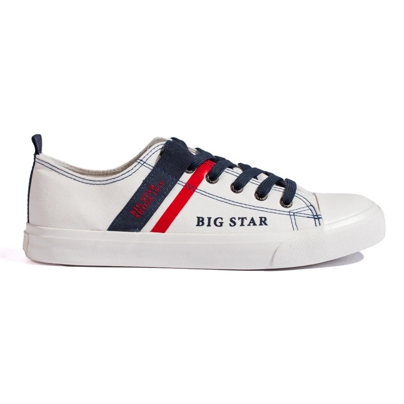Tênis branco masculino em couro ecológico Big Star LL174005