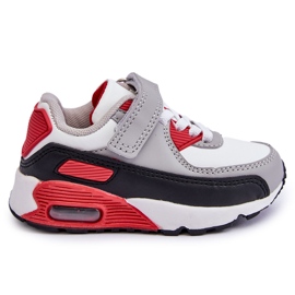 FR1 Tênis esportivo de plataforma de couro infantil branco e vermelho Lori FR1 Tênis esportivo de plataforma de couro infantil branco e vermelho Lori