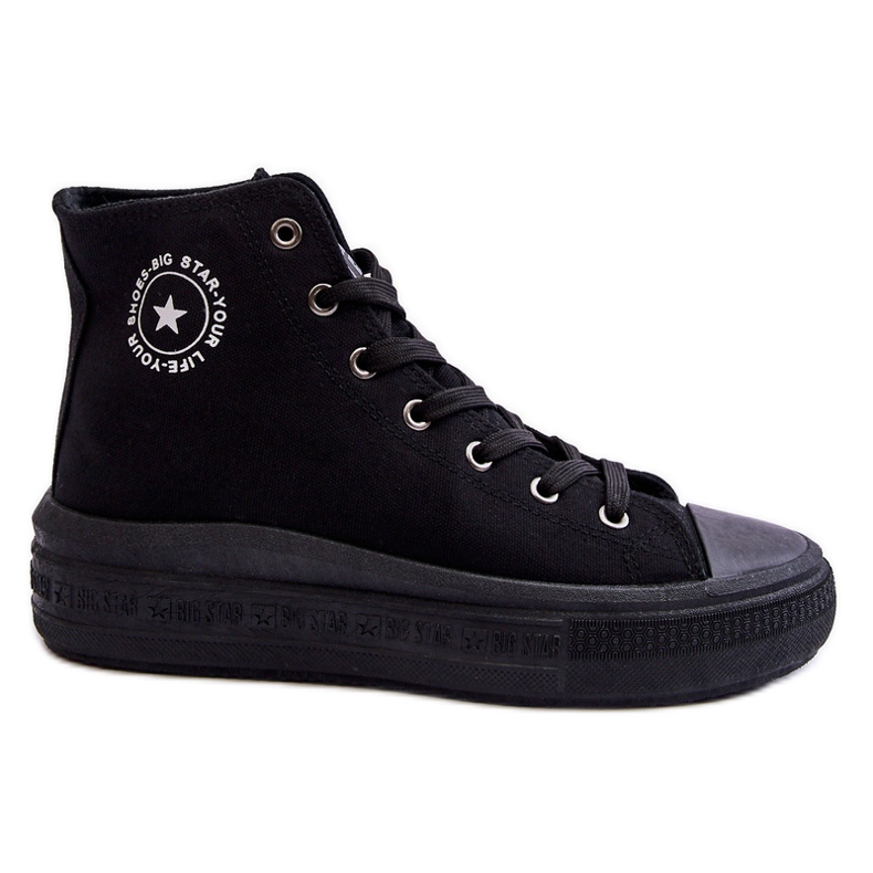 Tênis alto feminino Big Star LL274A182 preto