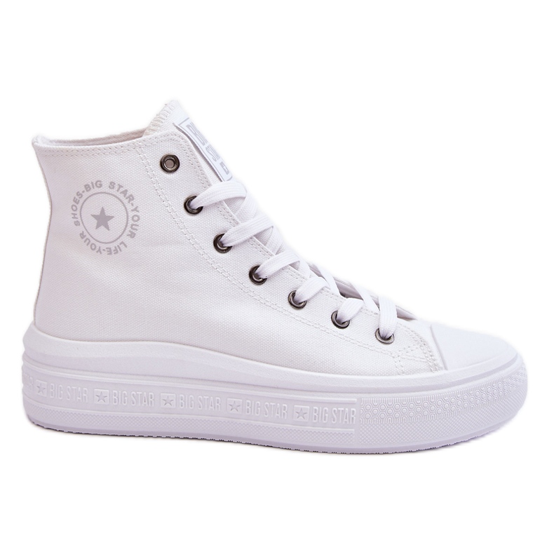 Tênis alto feminino Big Star LL274A183 branco