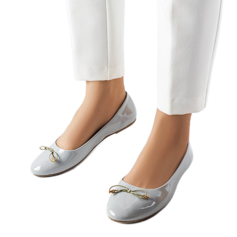 Bailarinas lacadas cinza Lakewood