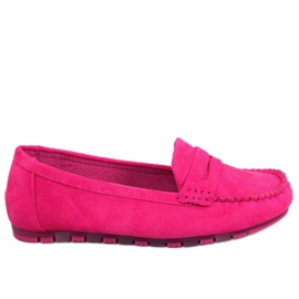 Mocassins de mulher Anaya Fuchsia em camurça rosa