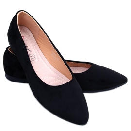 Seastar Bailarinas com aplique de couro Keys Black preto