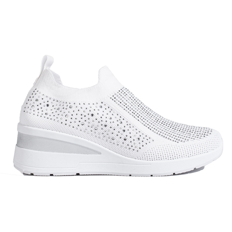 Shelovet Tênis de cunha em tecido branco