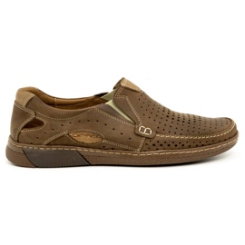 Olivier Sapatos de homem em pele 937MP castanho marrom