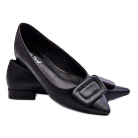 WS1 Bailarinas Clássicas com Decoração Rivea Preta preto