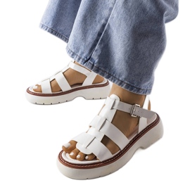 Lola sandália plataforma branca branco Lola sandália plataforma branca branco