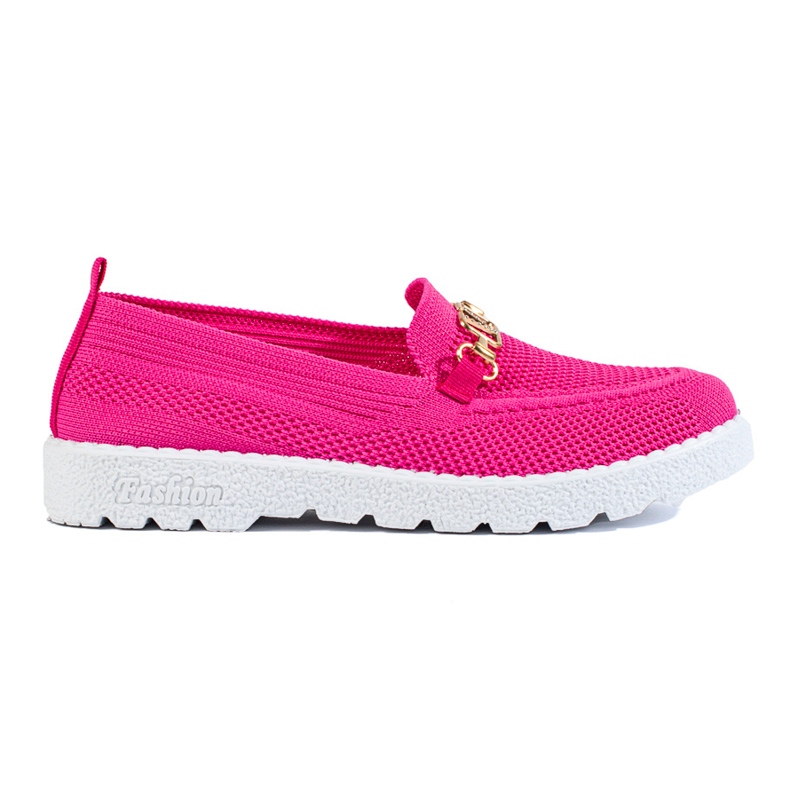 Mocassins têxteis femininos Shelovet fúcsia rosa