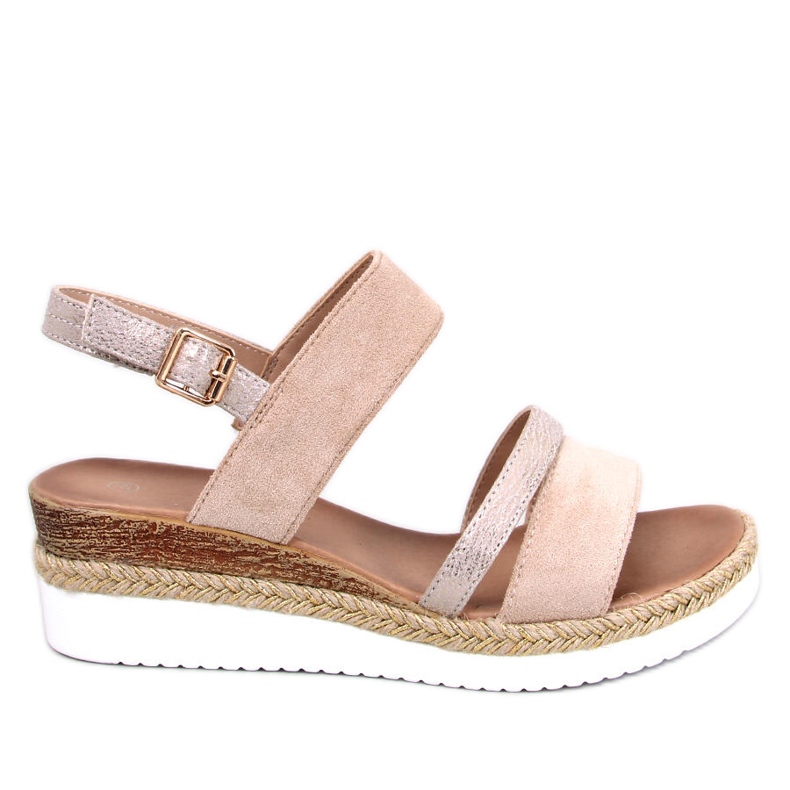 Frazier Sandália de cunha bege