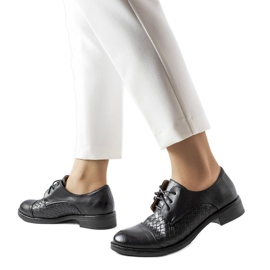 Brogues bege LS5379 Taupe preto Brogues bege LS5379 Taupe preto