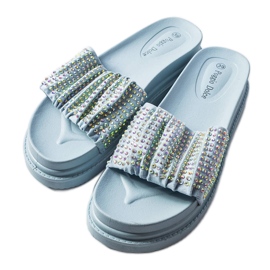 Sliders azuis com zircônia cúbica da Franet azul Sliders azuis com zircônia cúbica da Franet azul
