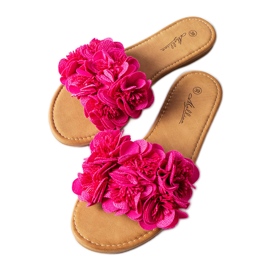 Chinelos Alfrida rosa com flores