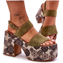 Sandália Salto Couro Maciejka 06089-24 Verde Sandália Salto Couro Maciejka 06089-24 Verde