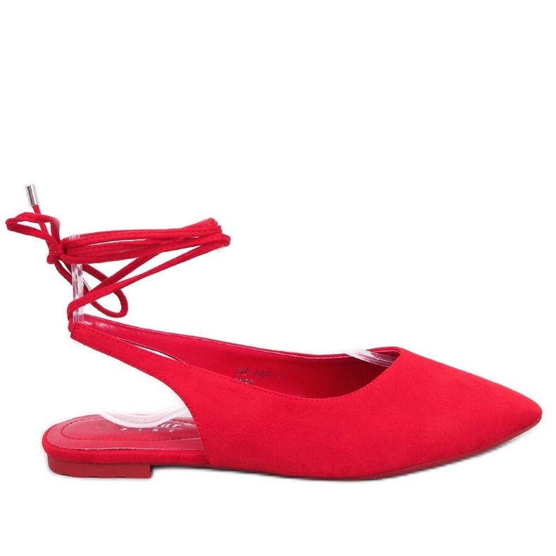 Sapatilhas de balé com salto aberto Pirson Red vermelho