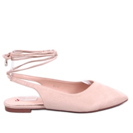 Sabrina Pirson Beige com cadarço e salto aberto bege