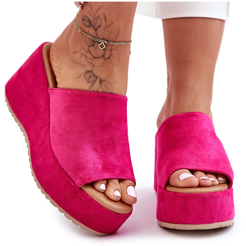 Chinelos Femininos em Chunky Platform Fuchsia Martina rosa Chinelos Femininos em Chunky Platform Fuchsia Martina rosa