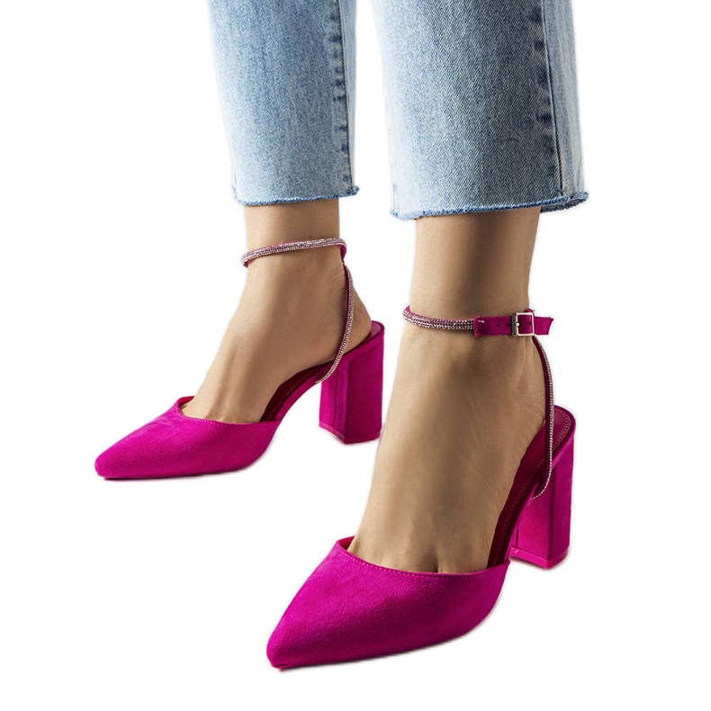 Sapatos de salto rosa da Stella