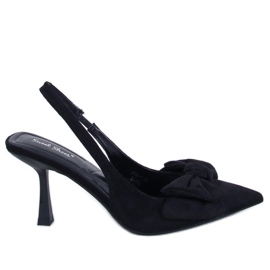 Sapatos de salto alto abertos Shirley Black preto