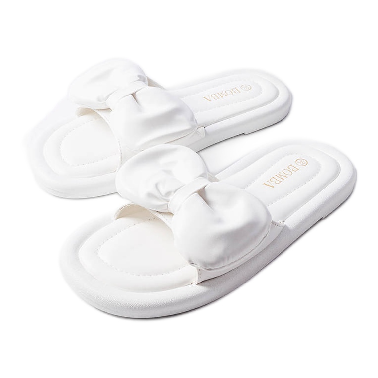 Chinelos brancos com laço da Lende Chinelos brancos com laço da Lende