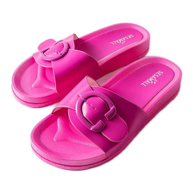 Inna Chinelos rosa com fivela Généreux