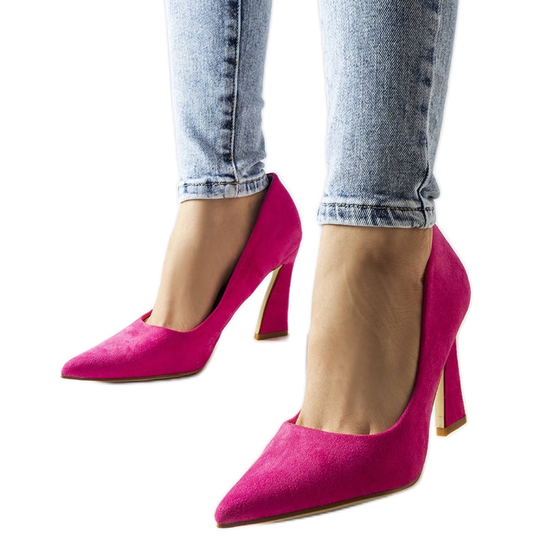 Sapatilha rosa com salto agulha assimétrico, Linda Sapatilha rosa com salto agulha assimétrico, Linda