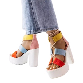 Inna Sandália rosa maciço bloco, Katja