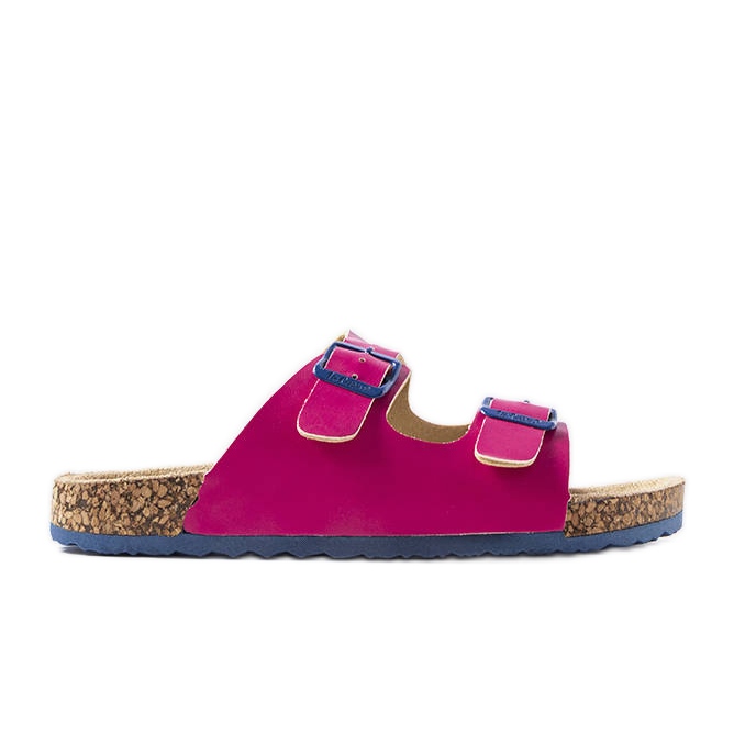 Sliders de cortiça rosa com fivelas de Lee Cooper LCW-22-35-1186K