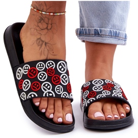 Chinelos Femininos Com Emoticons Cosette Preto