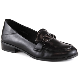 Sapatos de mulher com salto raso preto Vinceza 10904 Sapatos de mulher com salto raso preto Vinceza 10904