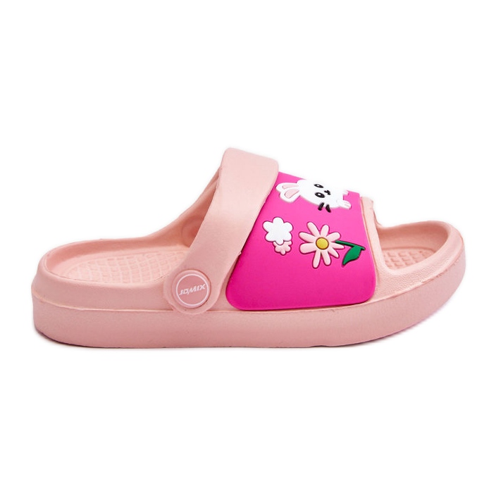WJ1 Sandália Infantil Leve com Animal Rosa Rico
