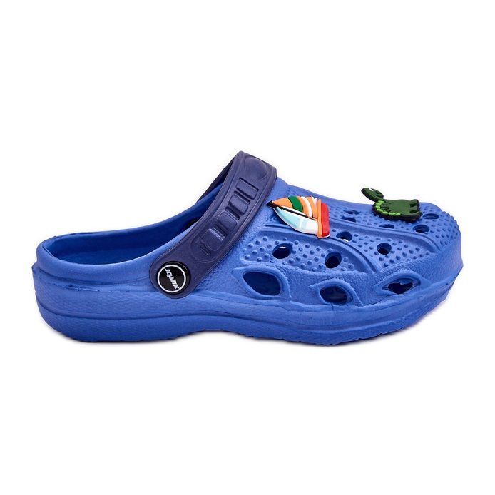 Chinelos infantis de espuma leve Crocs Blue Sweets azul