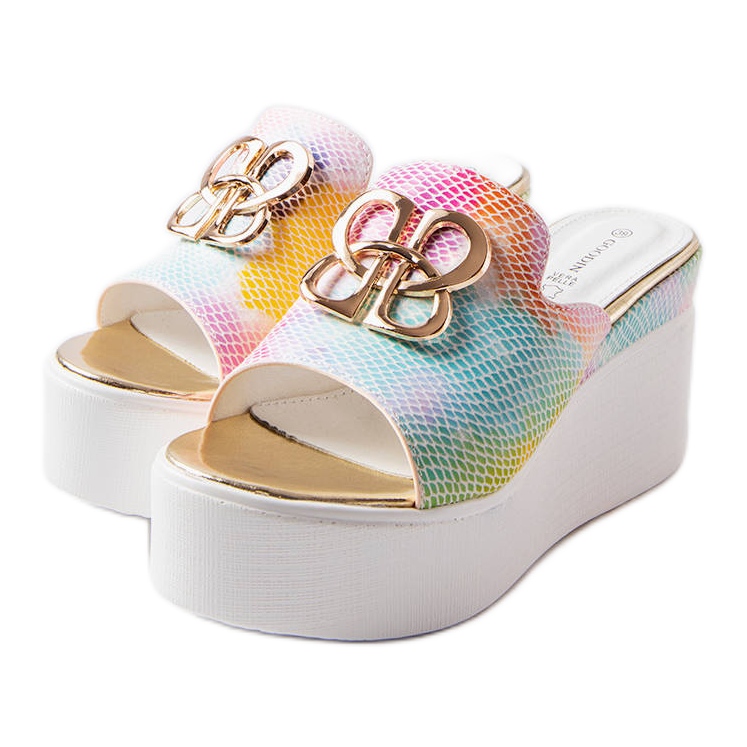 Sliders Havanna Rainbow Wedge multicolorido Sliders Havanna Rainbow Wedge multicolorido