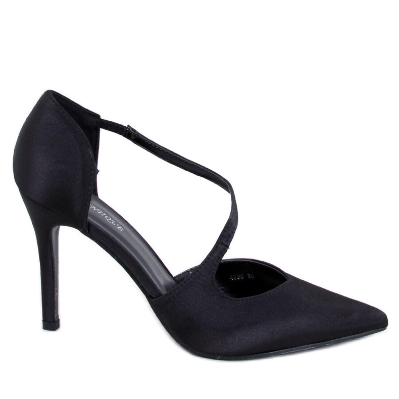 Salto alto assimétrico de mulher Vintoni Black preto