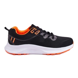 WR1 Tênis esportivo masculino clássico com cadarço preto-laranja Jasper