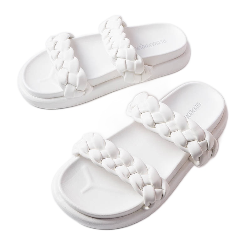 Pantufas brancas angas branco