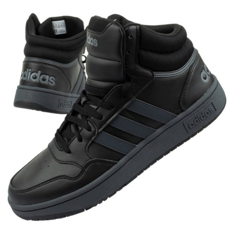 Tênis esportivo Adidas Hoops 3.0 Mid M GW3022 preto