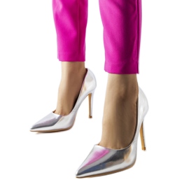 Salto Cabell prateado metalizado prata Salto Cabell prateado metalizado prata