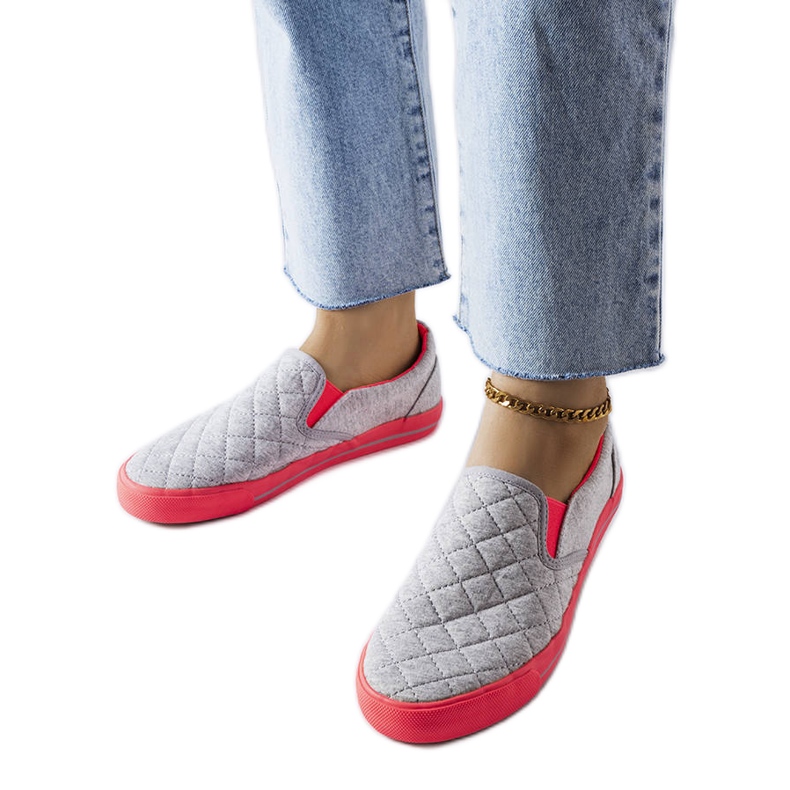 Tênis sem cadarço cinza , Balsamo