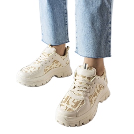 Tênis chunky bege Brunswick Tênis chunky bege Brunswick