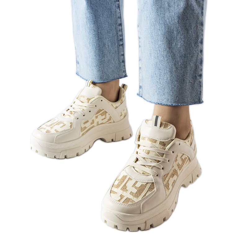 Tênis chunky bege Brunswick