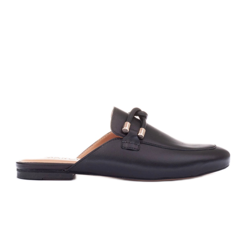 Marco Shoes chinelos com decoração preto