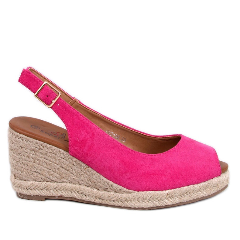 Alpargatas Nevil Fuchsia com bico aberto rosa