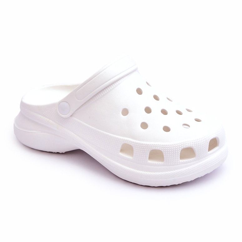 Foam Slides Crocs em uma sola grossa Katniss branco