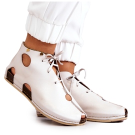 Botas de couro claro Maciejka 03426-25 bege claro Botas de couro claro Maciejka 03426-25 bege claro