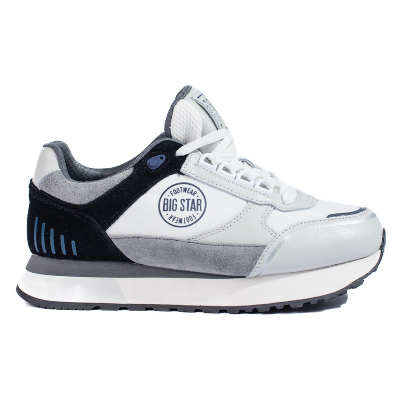 Tênis feminino branco e cinza LL274370 Big Star